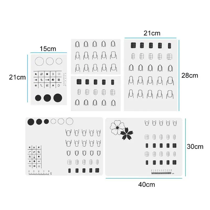 1 шт силикагель лак для ногтей заполняющая пластина Маникюрный Стол форма для ногтей советы силиконовый коврик для дизайна ногтей цветной дисплей ногти аксессуары