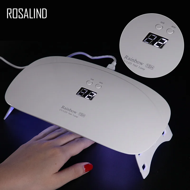 

ROSALIND Nail Dryer 24W Manicure machine UV Led lamp Nail Art Design Tools for Treatment Curing Fast for Gel Nail Polish