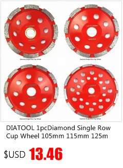 DIATOOL 2 шт. диаметр 125 мм профессиональные сварные Diamond двухрядные шлифовальные чашечный шлифовальный круг для бетона, 5 дюйма шлифовальные диски