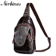 Norbinus мужская сумочка из натуральной кожи нагрудный пакет сумка-мессенджер из крокодиловой кожи сумка через плечо для мужчин Путешествия Рюкзак Сумки