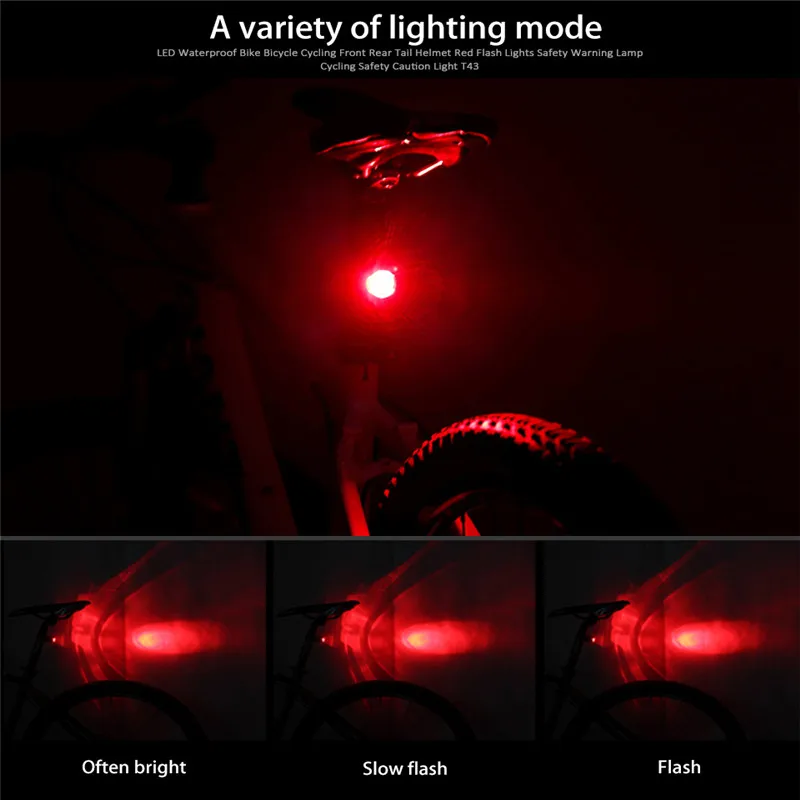 Flash Deal Bicycle Light Cycling Front RearTail Helmet Red Flash Lights Safety Warning Lamp LED Waterproof Cycling Safety Caution Light #2 4 Flash Deal Bicycle Light Cycling Front RearTail Helmet Red Flash Lights Safety Warning Lamp LED Waterproof Cycling Safety Caution Light #2 4