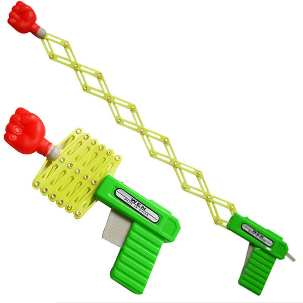 

New Funny Punch Gun Magic Tricks Toys Elastic Telescopic Gun Kids DIY Manual Toy Children Toys Gun
