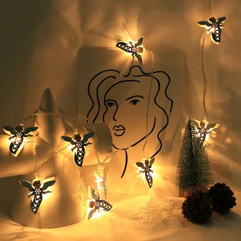 

Iron Lights LED String Light For Christmas Table Decorative 2M String Lights 10 LED Outdoor Indoor Christmas Tree Xmas Decor