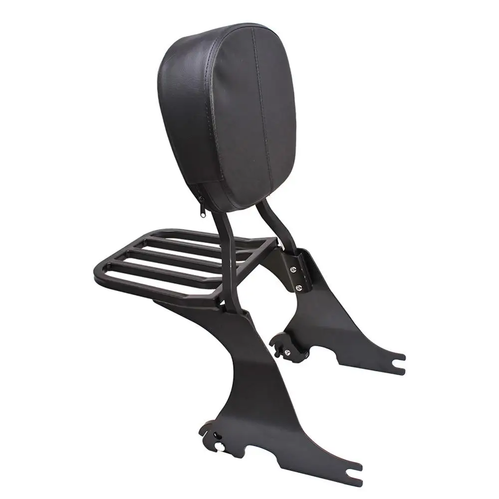 

Motorcycle Cafe Racer Backrest Sissy Bar Luggage Rack Fit For Harley Davidson Sportster XL883 XL1200 04-17