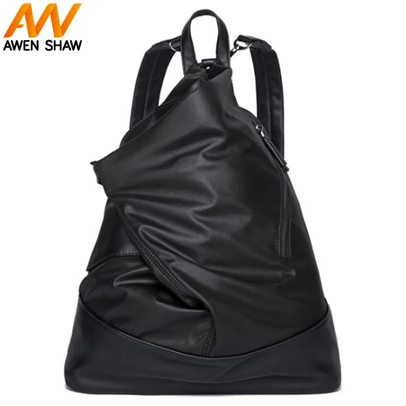 

New Mens Backpack Trendy Small Backpack Casual Shoulder Bag Japanese & Korean Style Men Messenger Unisex Leather Laptop Backpack