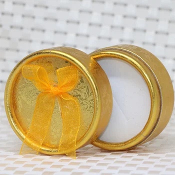 

Fashion 35*53mm golden yellow wholesale 10pcs jewelry gifts box for rings earrings pendant pins accessories packaging B2844