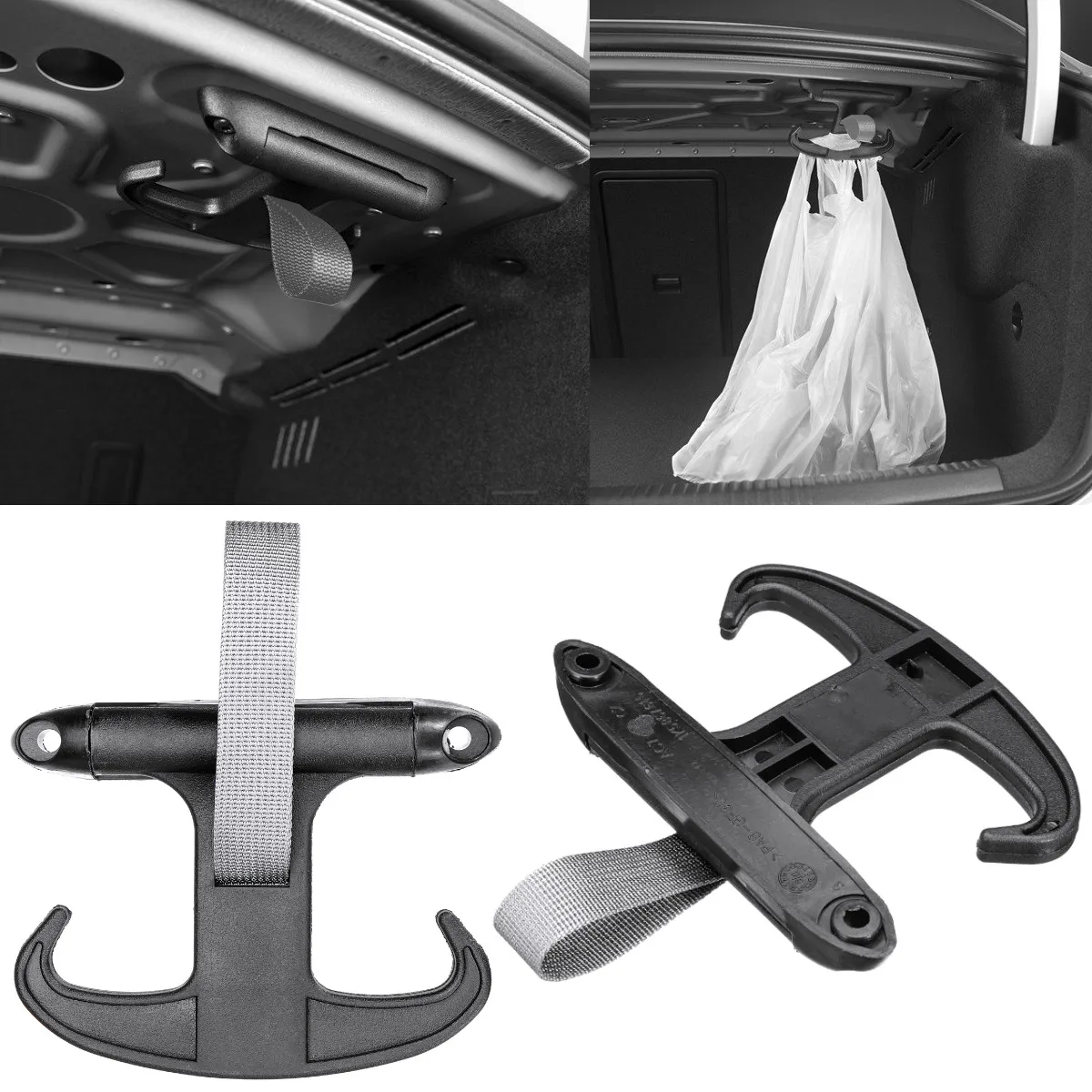 Черный автомобильный грузовой крючок для сумки в багажник держатель Вешалка для VW/Passat B6 CC/Jetta/MK5 для Audi