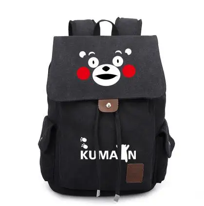 

High Q Official Mascot Kumamon Backpack Stuffed Toy Kumamoto Soft 3D Bear Design Bag for Girls Cartoon plush Bags