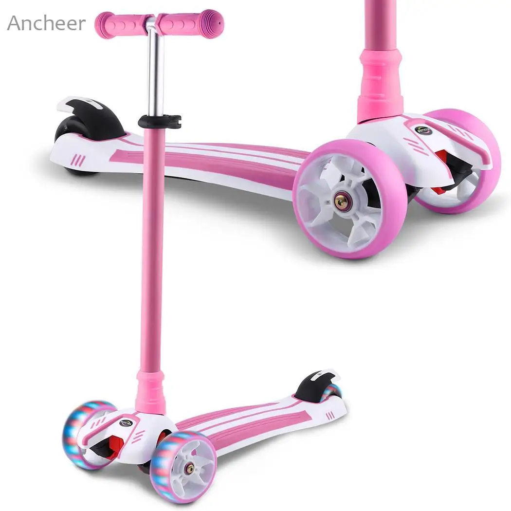 Adjustable T-shaped Kids Scooter 4 wheels Foot Kick Scooter Child Kids Children Scooters patinete With Flashing Aluminum Wheel Adjustable T-shaped Kids Scooter 4 wheels Foot Kick Scooter Child Kids Children Scooters patinete With Flashing Aluminum Wheel