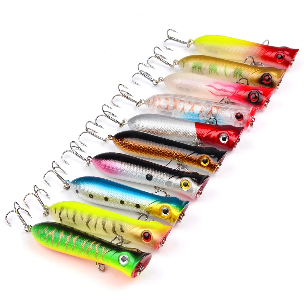 New hot sale 10pcs 8CM 11.68G Popper wobblers hard artificial baits