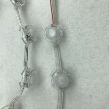 50 шт. 5,5 см расстояние DC5V 20 мм WS2811 5050 SMD пиксельный модуль; прозрачный провод; матовая крышка; IP68 Номинальная; RGB адресуемый полный цвет