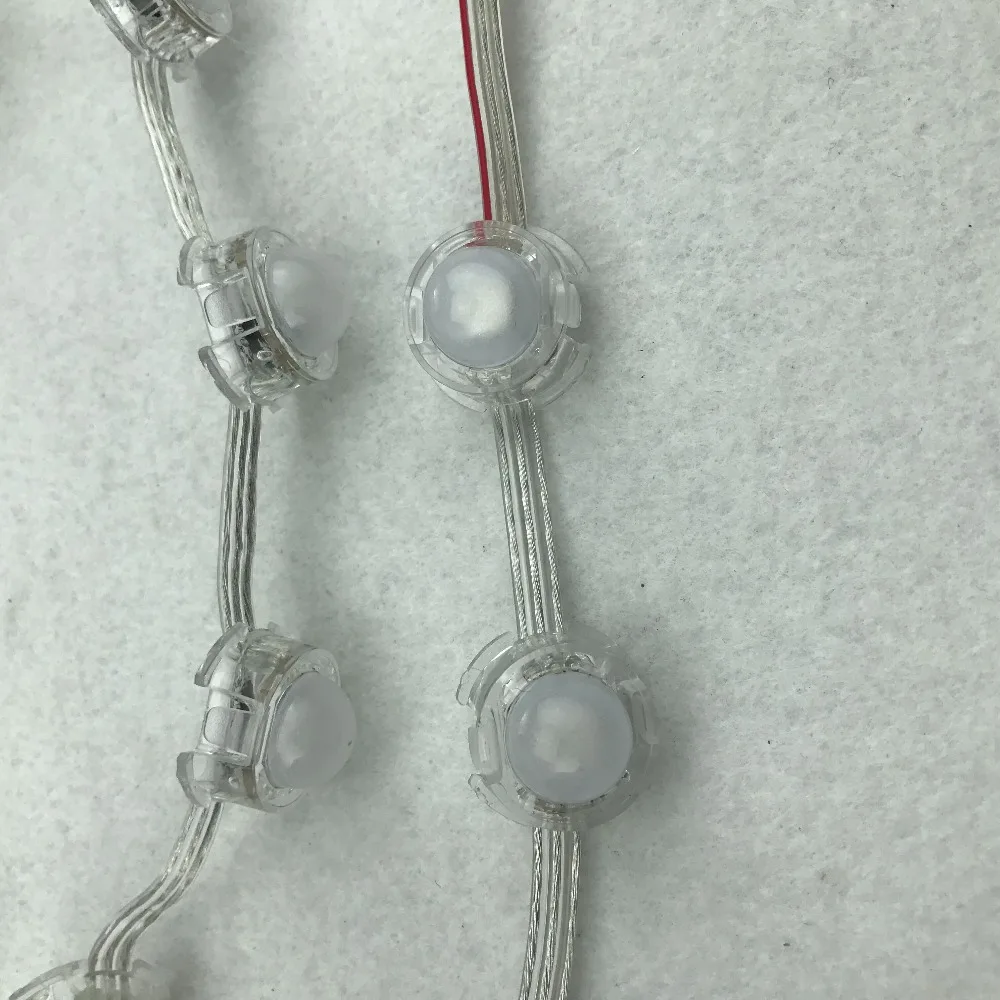 50 шт. модуль пикселей WS2811 5050 SMD 5 см в пост. Тока 20 мм прозрачный провод матовая