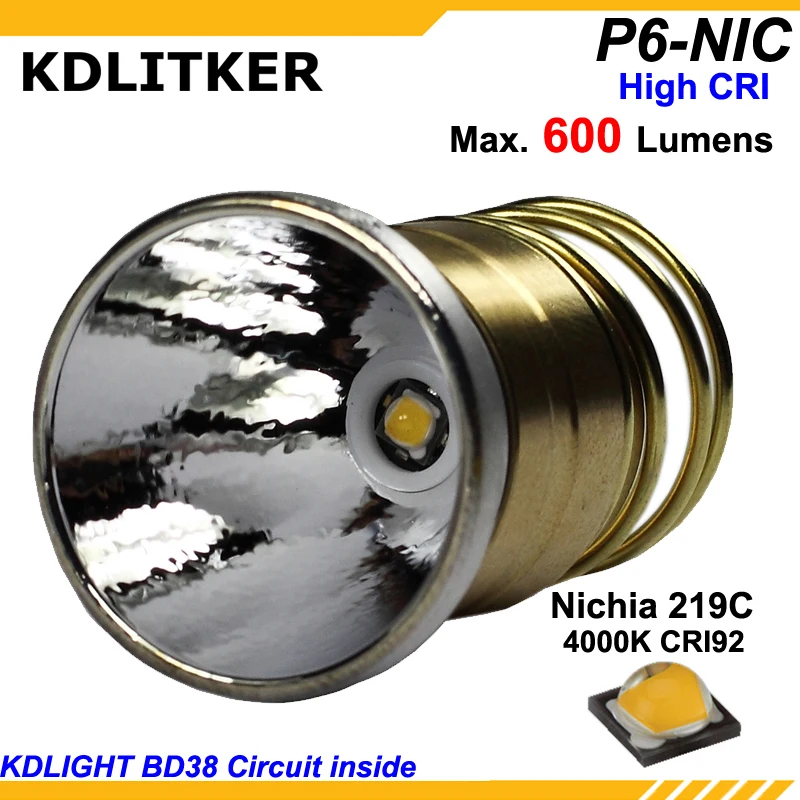 KDLITKER P6-NIC 219C Netural White 4000 K 600 люмен 3 V-9 V светодиодный P60 Drop-in(Dia. 26,5 мм) High CRI92