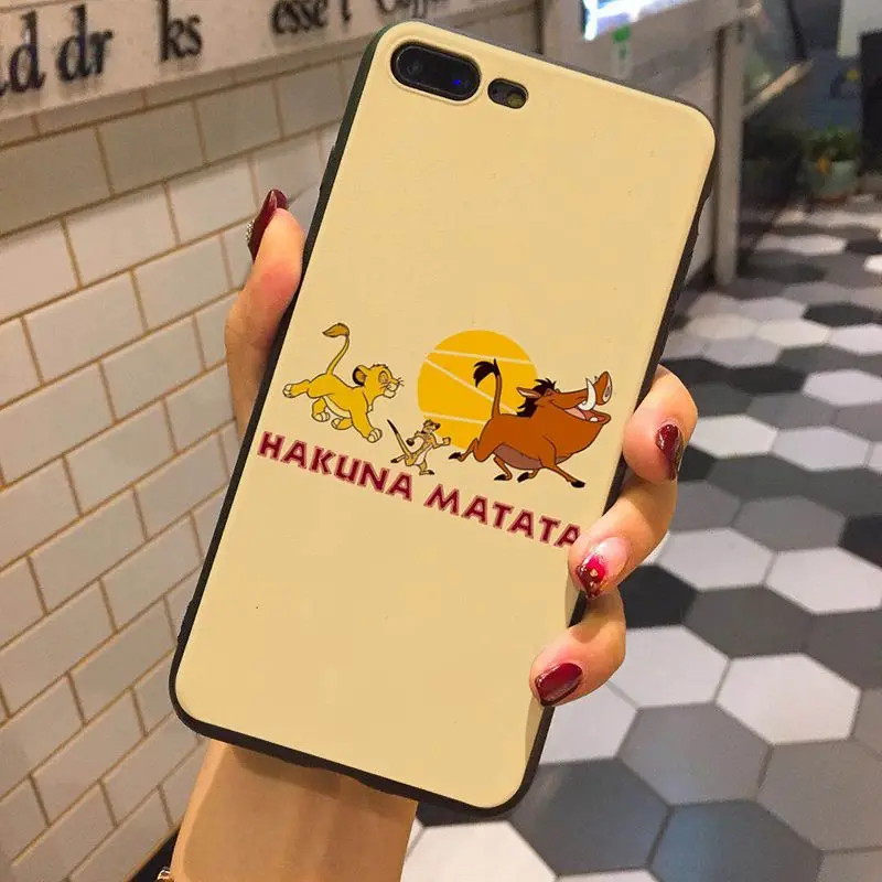Силиконовый чехол MaiYaCa The Hakuna Matata Lion King для iphone X XS XR XSMAX 8 8plus 7 7plus 6s Plus 5 5s