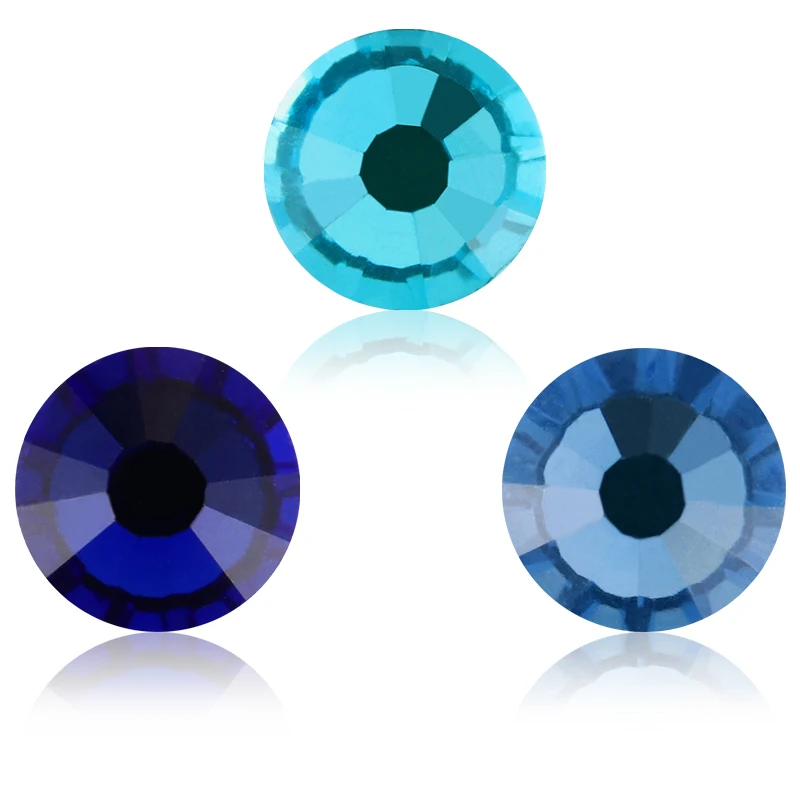 

Aquamarine swa elements Glitter Crystals SS20 ss34 Glass Non HotFix Rhinestones Flatback Elements Design diy Clothing