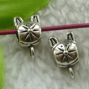 

160 pieces antique silver rabbit spacers 16x10mm #2678