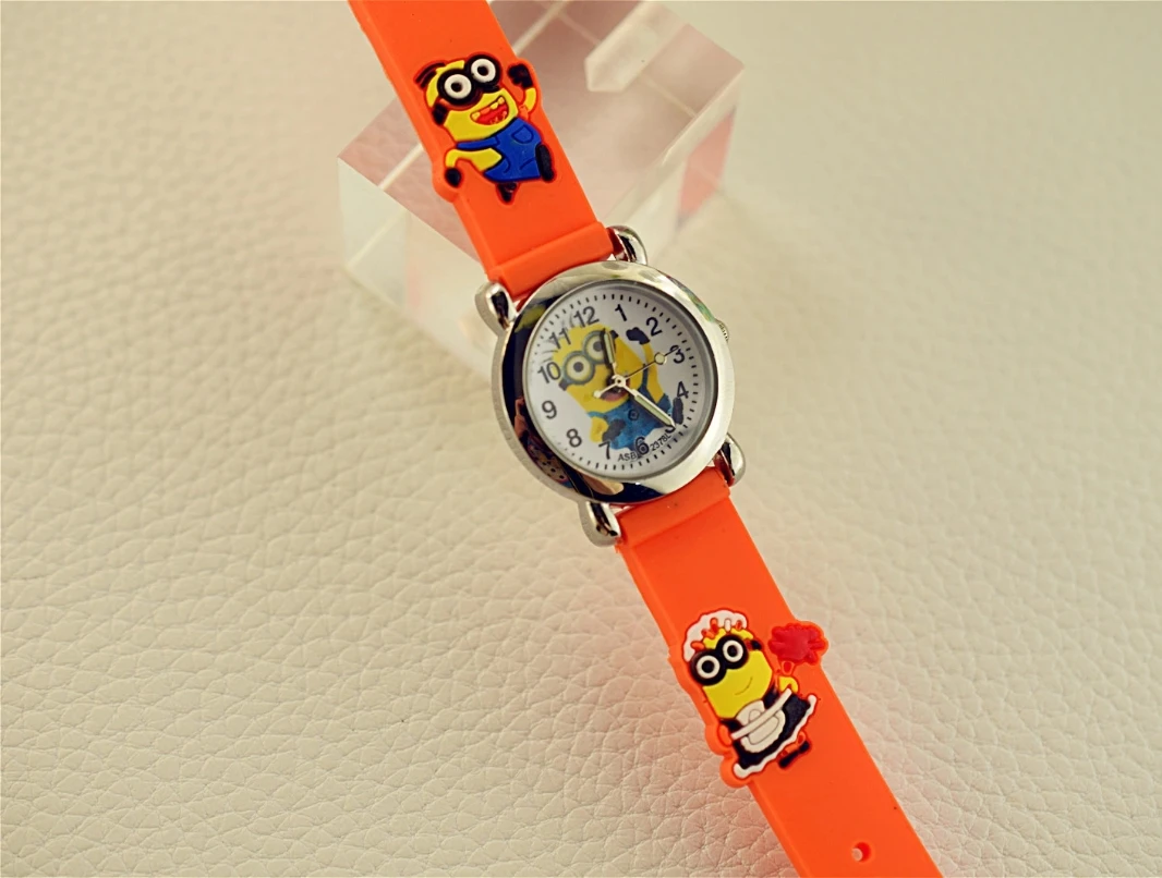 2019 Новая мода мини дети мультфильм Гадкий папа Миньоны 3d резинкой дети Студенческие Кварцевые часы наручные часы подарок часы
