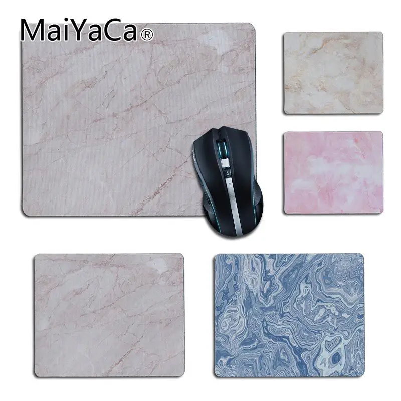 MaiYaCa Non Slip PC Light Pink Marble Gamer Speed Mice Retail Small Rubber Mousepad DIY pictures PC computer gaming mousepad