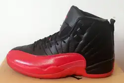 Jordan Air Retro12 XII Баскетбольная обувь высокие кроссовки Баскетбольная обувь Черный Красный JORDAN 12