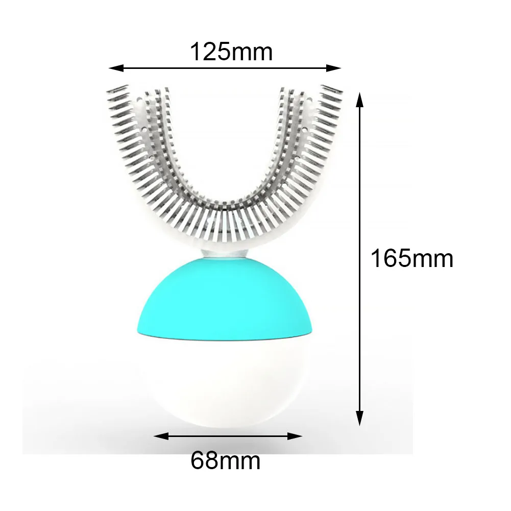 U-образная электрическая зубная щетка 360 градусов перезаряжаемая ультразвуковая Беспроводная автоматическая бесконтактная