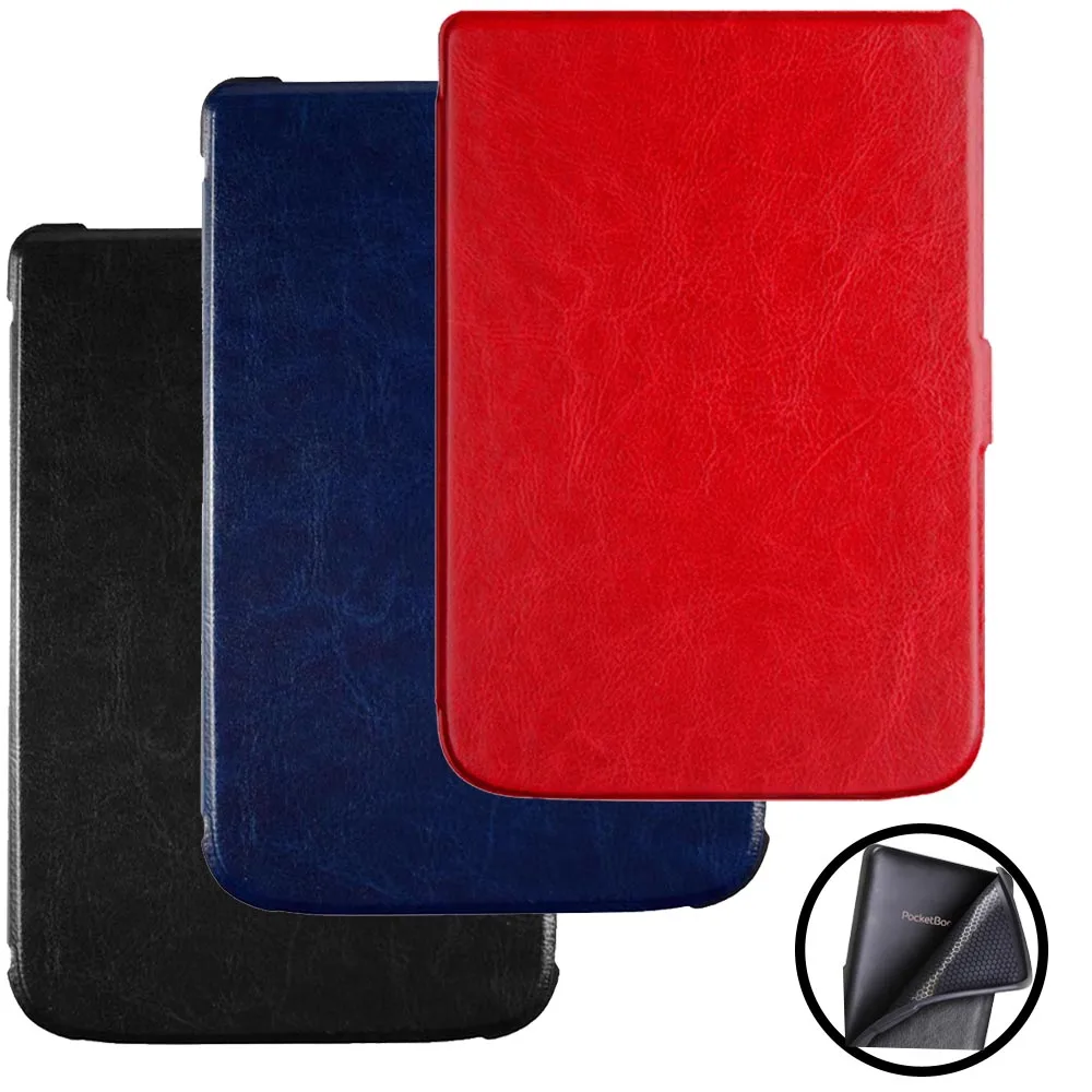Ультратонкий чехол-книжка для PocketBook Touch Lux 4 (модель: PB 627) eReader мягкий чехол из ТПУ