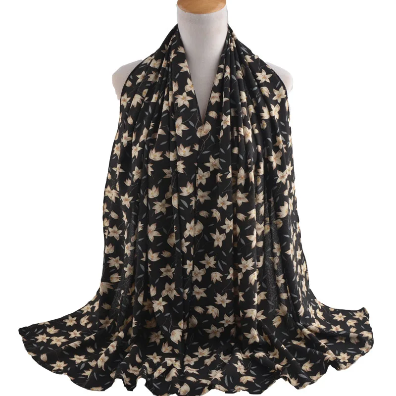 Высококачественный шифоновый шарф с пузырьками, мусульманский хиджаб, большой шифоновый платок с принтом, пляжный хиджаб фуляровый, мусульманский шарф, обертывания