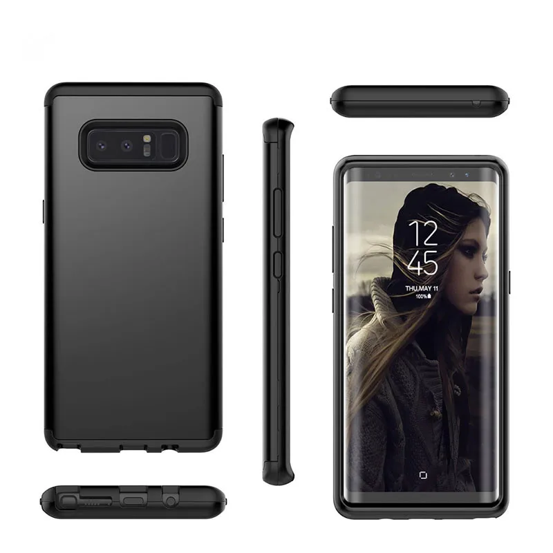 

Yokata Luxury Hard Case For Samsung S8 PLUS Note 8 Case Matte PC Bumper Silicone Protective For Galalxy Note8 3 in 1 360 Cover