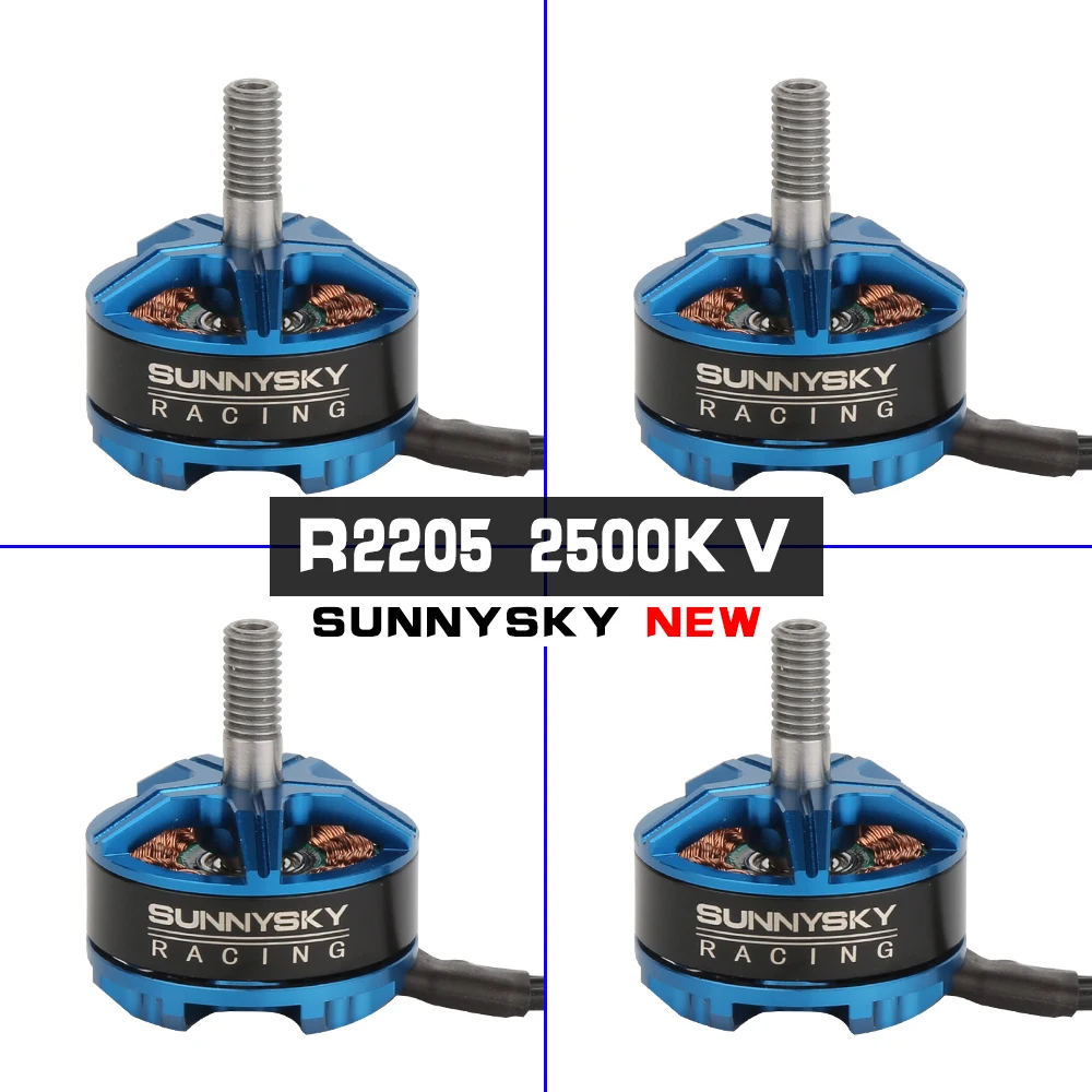 

4pcs New Sunnysky R2205 2300KV 2500KV Brushless Motor 2CW 2CCW for FPV Racing Quadcopter Drone Multicopter