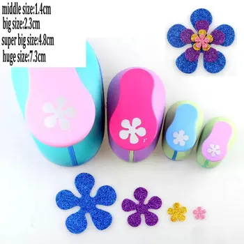 

4pc 3" 2" 1" 5/8" flower scrapbook puncher set paper punches for DIY Embossing device craft punch hole punch paper cutter