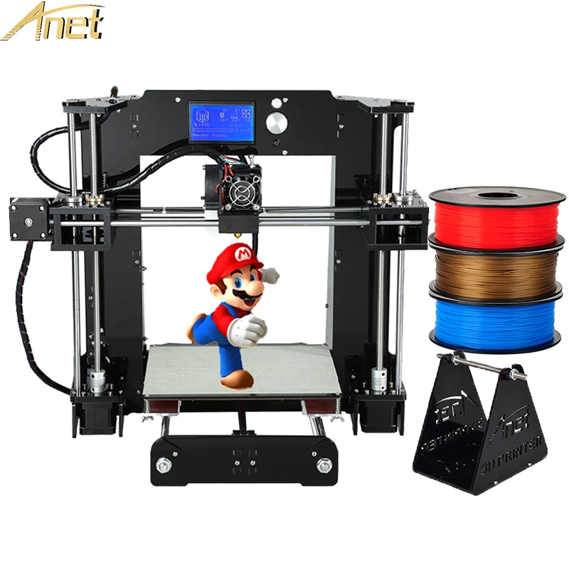 Anet A8 A6 авто 3d Принтер Высокоточный экструдер Reprap Prusa i3 принтер Набор DIY stampante с 10 м