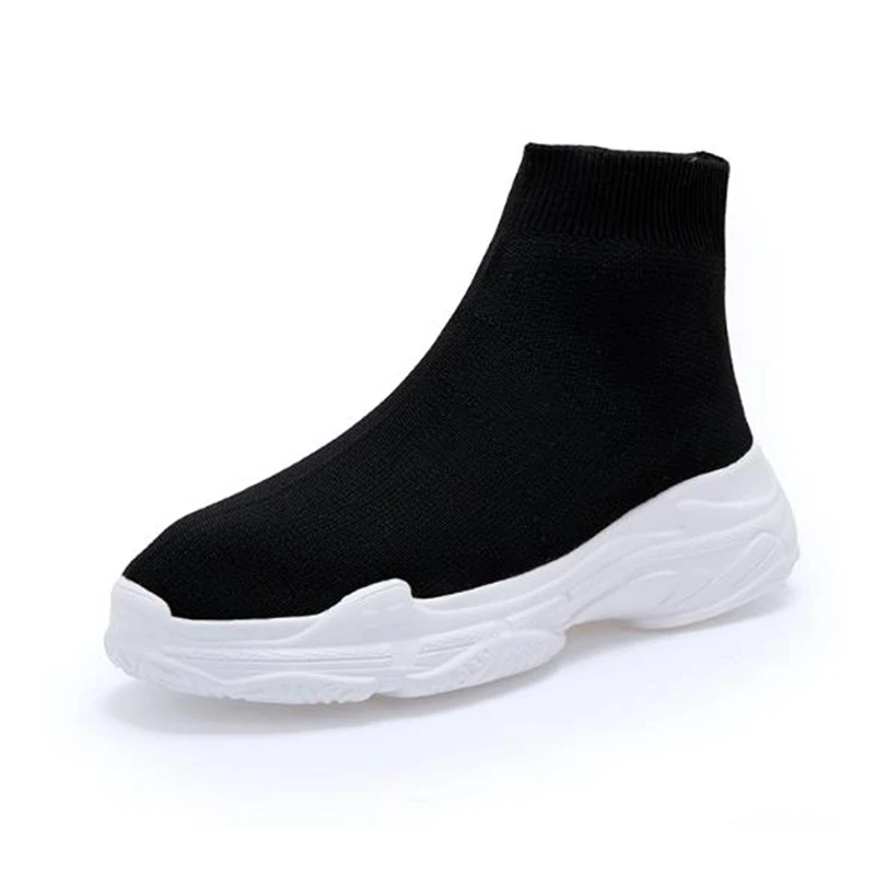 

Lovers'large size casual socks and shoes Korean version of men's flying elastic shoes