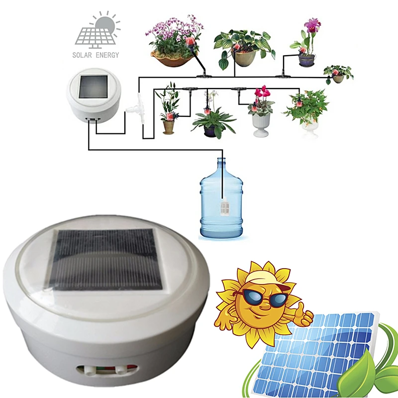 

Solar power garden automatic watering device set Succulents plant flower Drip irrigation watering tool water water timer system