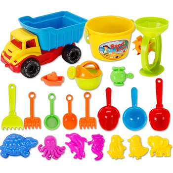 

21& 31 Pieces Beach Sand Toys Set with Mesh Bag Sandbeach Toy Set Outdoor Beach Sanding Toys For Children Kids Color Random
