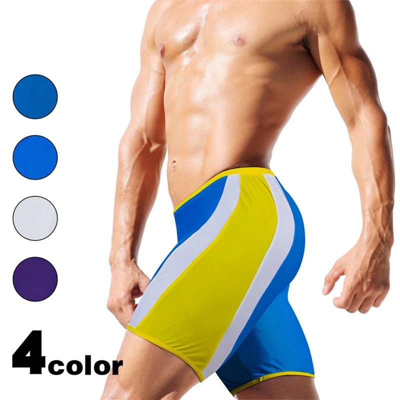 

Patchwork Men Swimwear Sexy Board Shorts Trunks Male Brand Swim Surf Boxers Briefs Plus Size Bathingsuit Summer Beachwear bikini