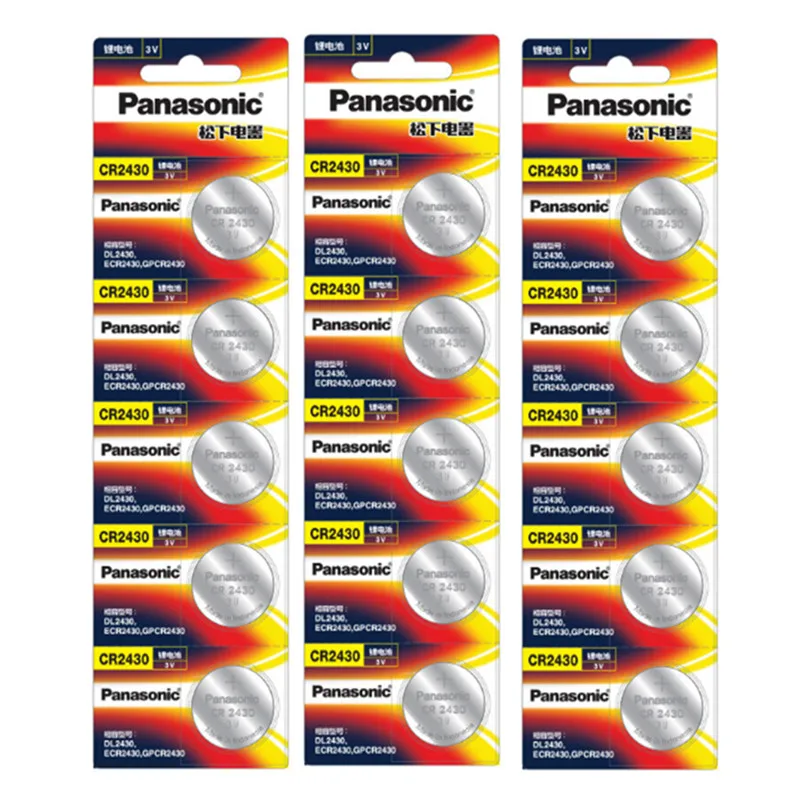 

15PCS/LOT New Original Panasonic CR2430 CR 2430 3V Lithium Button Cell Battery Coin Batteries For Watches,clocks,hearing aids