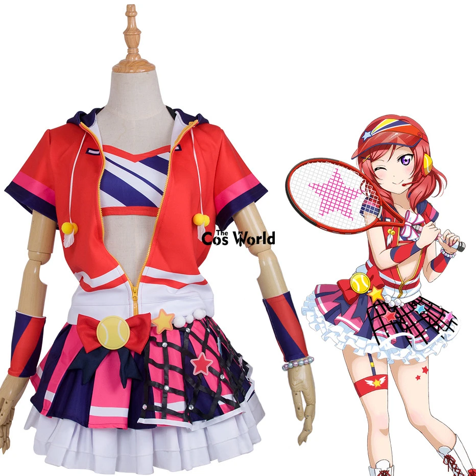 Love Live School Idol Project Nishikino Maki Tennis Boob Tube Tops Hoody Coat Dress Uniform Outfit Anime Cosplay Costumes Aliexpress