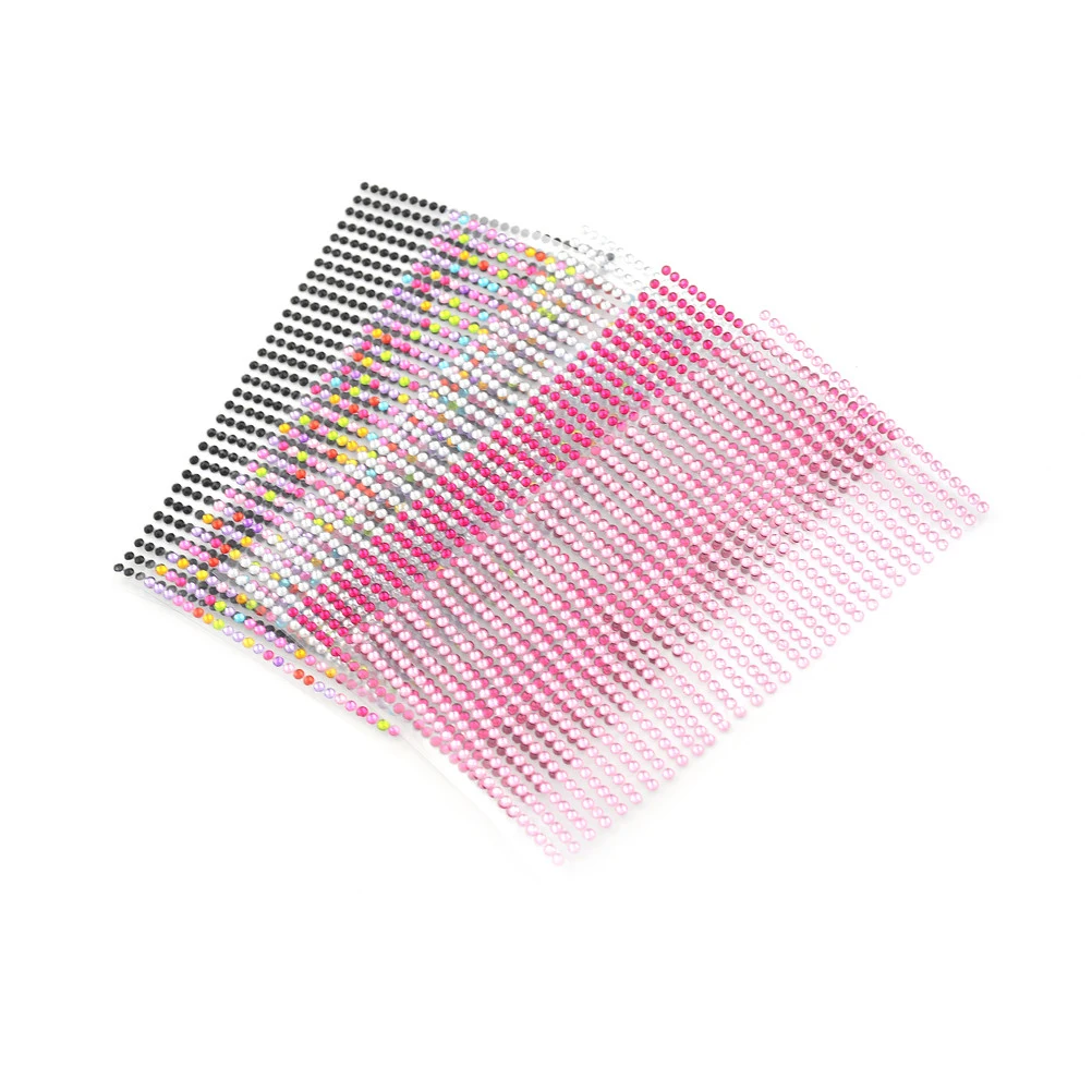 

Mobile Art Diamond Self Adhesive Sticker Flat acrylic drilling stickers Crystals Rhinestones Car Decor