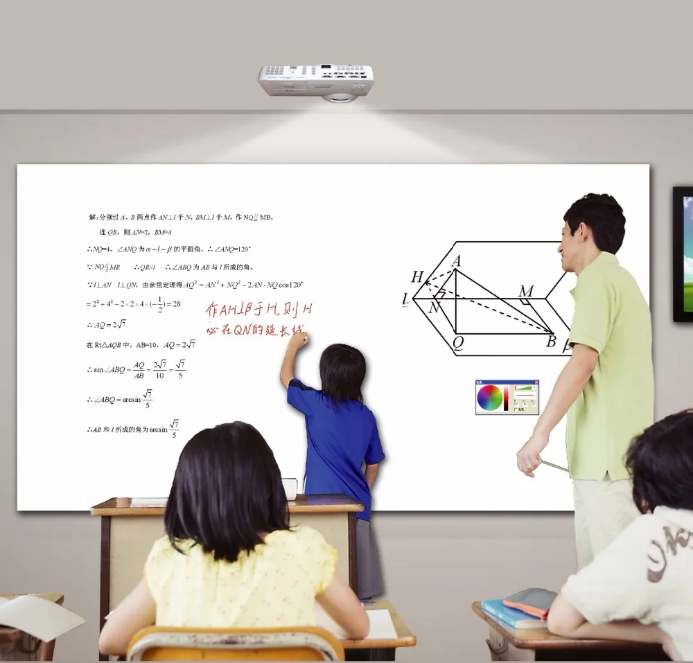 Оригинальные большие размеры цифровой интерактивной доски двойной один e-ручка стилус Портативный smart board электронные доски система