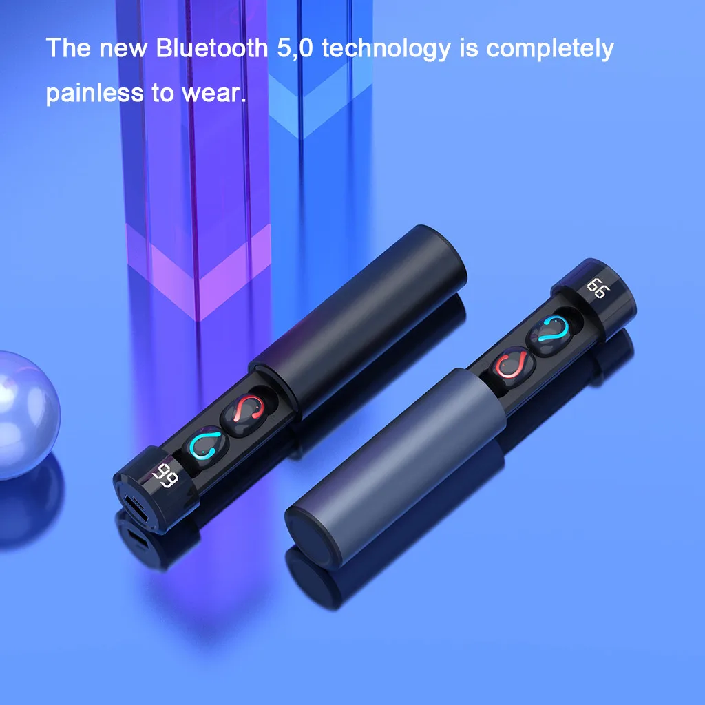 Q67 Twins Беспроводная bluetooth-гарнитура стерео наушники-вкладыши Встроенный микрофон с зарядной базой 19Jul22