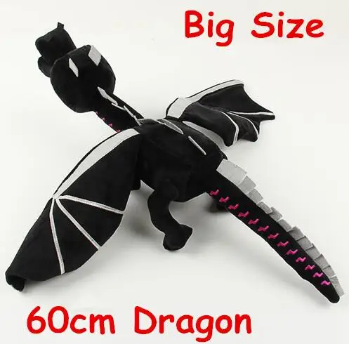 Hot selling 60cm font b Minecraft b font Ender Dragon Plush Doll Soft Black font b