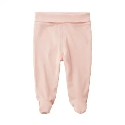 pink Детские штаны унисекс для новорожденных, хлопковые брюки с высокой талией для малышей 0-3-6 месяцев, штаны с сумкой для маленьких мальчиков и девочек, носки, детские леггинсы - Цвет: pink