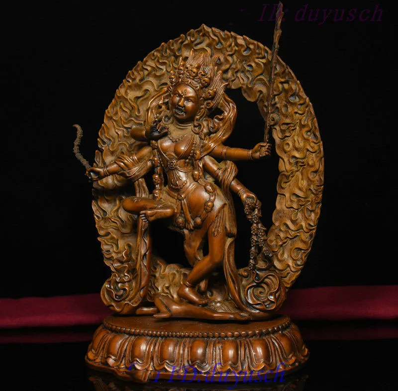 chinese folk Wood boxwood carving Sakyamuni Tathagata Buddha Buddhism Statue