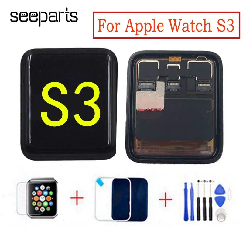 Для Apple Watch Series 3 ЖК-дисплей сенсорный экран дигитайзер 38 мм/42 мм ЖК Pantalla Замена+ Инструменты