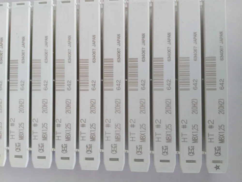 13PCS THREADING TAPS HT#2 M 8*1.25 2(OH2) 642 |