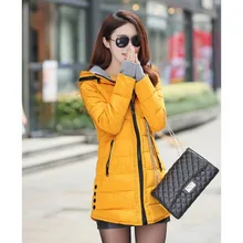 Women s version of the new winter long paragraph women s cotton thickening fashion Hooded down