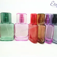 PT053-25ML Взрывные Модели плоский стеклянный пульверизатор пустой флакон духов 100 шт/партия