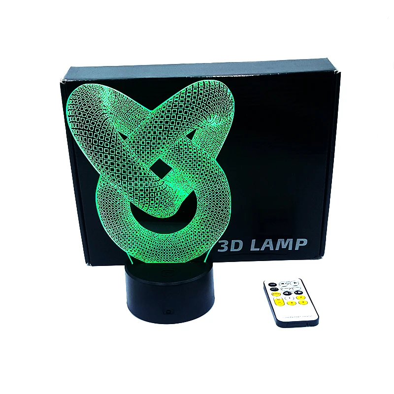 

3D night lights Abstract Images design Decorative Lamp spiral indoor bedroom LED lighting Sensor Lights gift AA powered IY803314