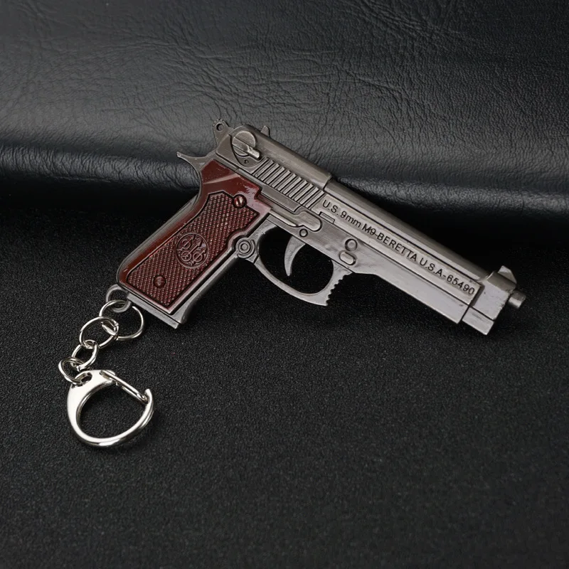 Game PUBG P92 Sand Eagle Pistol Revolver Keychain man Weapon Model Pubg Key Ring For Game Lover Gift Of High Quality Jewelry