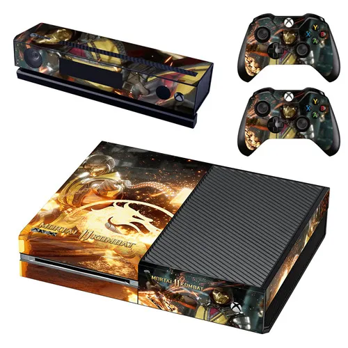 GSTM2597 Mortal Kombat 11 наклейка для microsoft Xbox One консоль и 2 контроллера для Xbox One Наклейка для кожи виниловая - Цвет: GSTM2597
