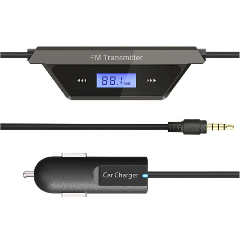 FM Transmitter stainless steel Hands free Calling Wireless Audio Radio